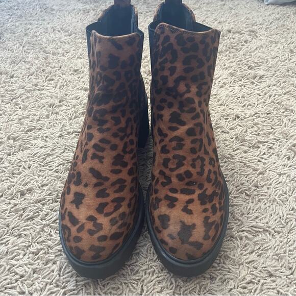 New Look Cheetah Print Ankle Block Heal Boot Size 5 / 38 - Picture 6 of 6